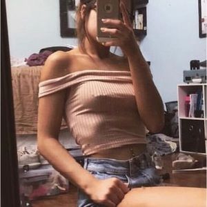 Charolette Russe Off The Shoulder Crop Top